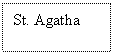 Text Box: St. Agatha